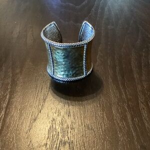 Designer Inspired Gold and Silver Cuff Statement Bracelet